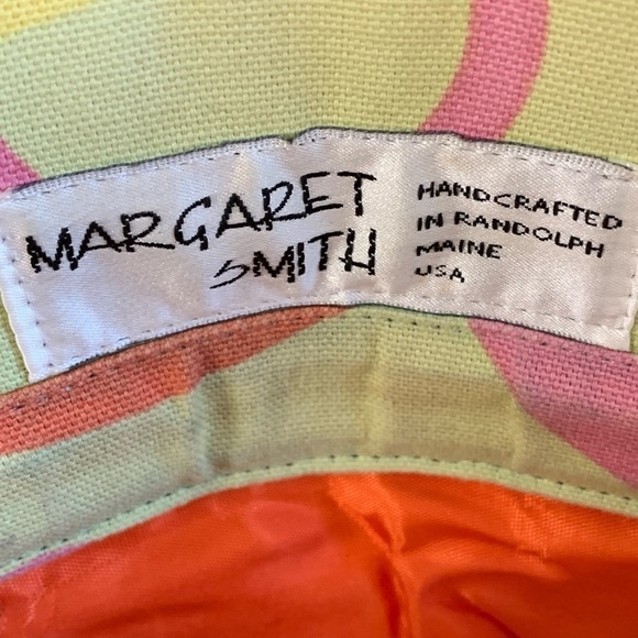 Margaret Smith vintage mini bag purse canvas hinged snap closure 8x6 7in drop - Picture 4 of 8